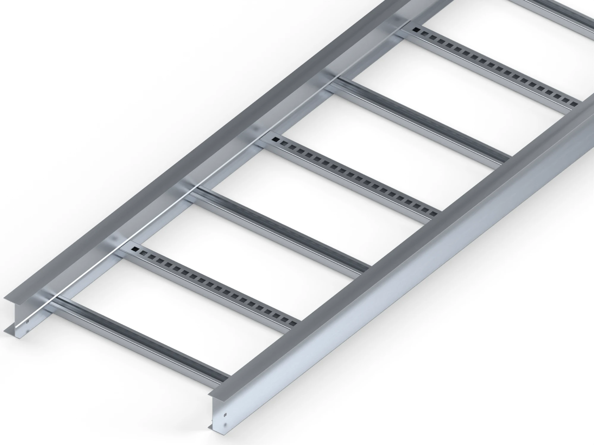 Close view of an Arcatex ladder rack section showing the side rails and rungs.